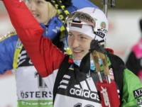 Белорусска Дарья Домрачева выиграла гонку преследования, Ольга Вилухина - третья