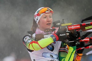 Белоруска Дарья Домрачева —  победительница масс-старта на этапе Кубка мира в Рупольдинге