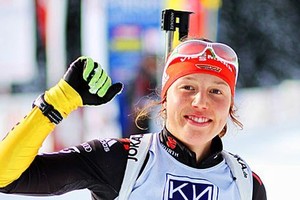 Немецкая биатлонистка Дальмайер выиграла последнюю гонку кубкового сезона 2014–2015