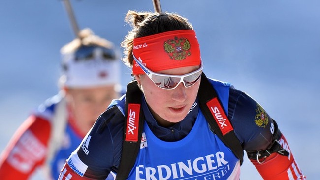 Российские биатлонистки — бронзовые призёры эстафеты на этапе Кубка мира в Антхольце