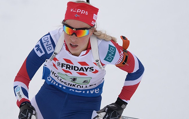 Норвежские биатлонистки — чемпионки Холменколлена в эстафете, россиянки — 11-ые