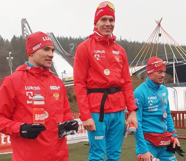 15–11–2018, Рованиеми (Финляндия). Международные соревнования FIS: призёры мужской гонки на 15 км классическим стилем. ©daily_skier