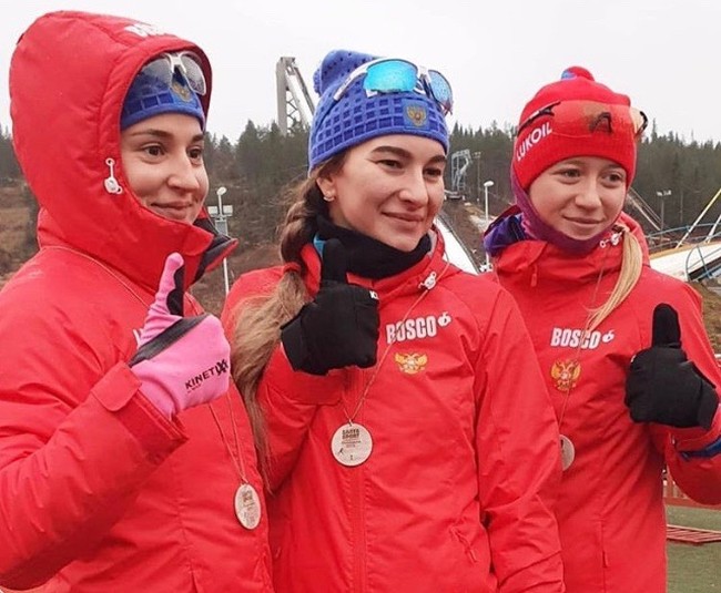 15–11–2018, Рованиеми (Финляндия). Международные соревнования FIS: призёры женской гонки на 10 км классическим стилем