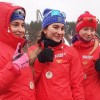 15–11–2018, Рованиеми (Финляндия). Международные соревнования FIS: призёры женской гонки на 10 км классическим стилем