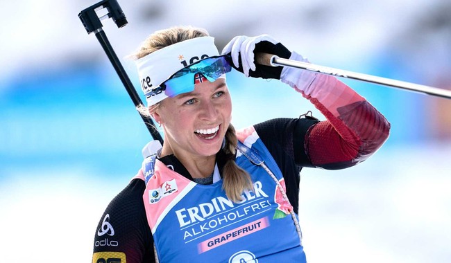 Норвежка Экхофф выиграла гонку преследования на этапе Кубка мира в Хохфильцене, Акимова — 29-ая