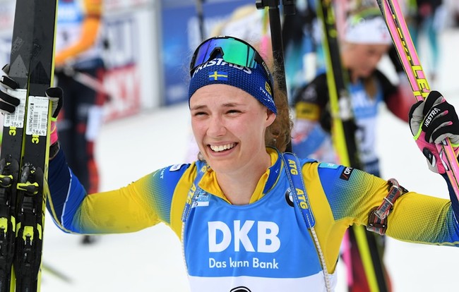 Шведская биатлонистка Ханна Оберг — чемпионка мира в масс-старте