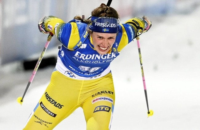 Шведка Эльвира Оберг выиграла гонку преследования на этапе Кубка мира по биатлон в Анси