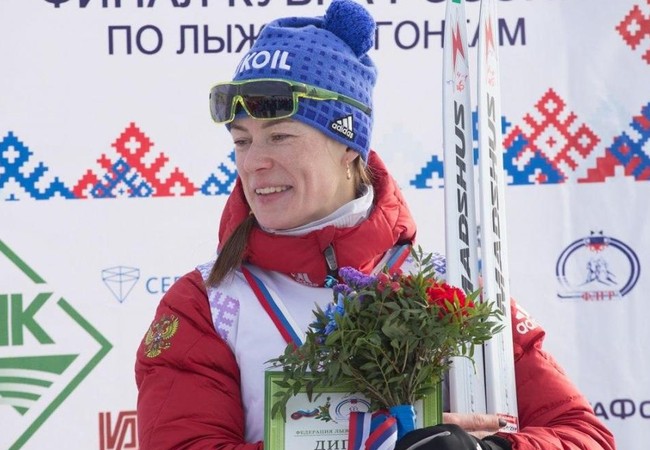 Ольга Царёва — победительница гонки на 10 км свободным стилем на «Хибинской гонке» в Кировске