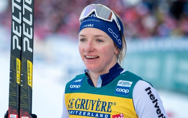 Швейцарка Надин Фендрих — победительница спринт на третьем этапе Кубка мира по лыжным гонкам в Бейтостолене