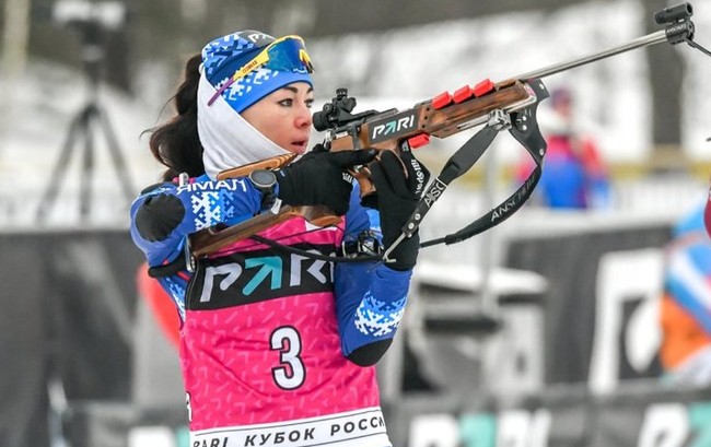 Биатлонистка Лариса Куклина — чемпионка России в суперспринте