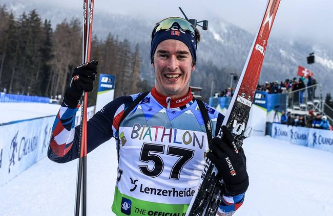 Норвежский биатлонист Вебьорн Сорум — победитель чемпионата Европы 2023 в гонке преследования
