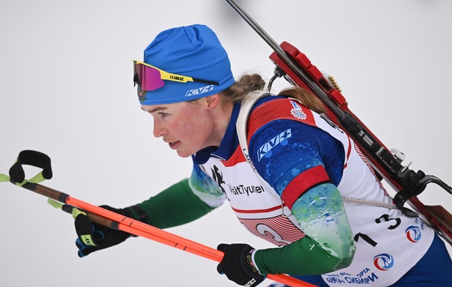 Биатлонистка Тамара Дербушева — чемпионка России в суперпреследовании