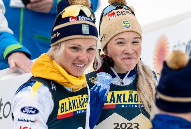 Шведские лыжницы Рибом и Сундлинг выиграли командный спринт на чемпионате мира в Планице