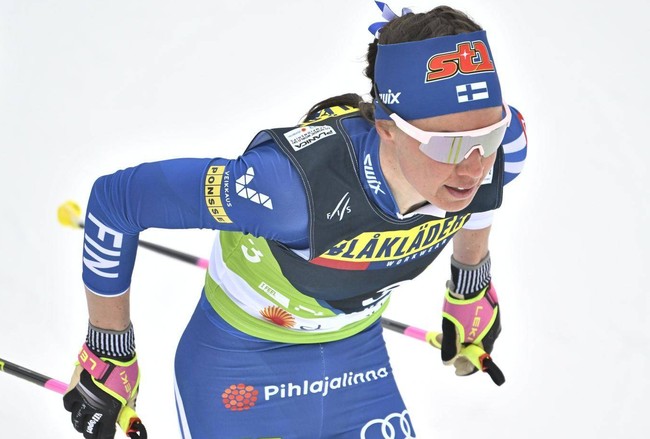 Финка Керту Нисканен выиграла гонку на 10 классическим стилем на этапе Кубка мира по лыжным гонкам в Фалуне