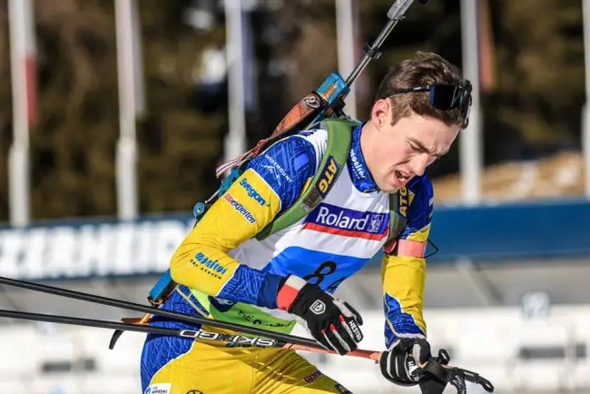 Шведские биатлонисты Антон Иварссон и Сара Андерссон — победители сингл-микста на Чемпионате Европы в Словакии