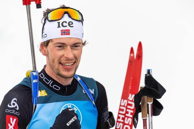 Норвежец Лагрейд выиграл индивидуальную гонку на этапе Кубка мира по биатлону в Осло