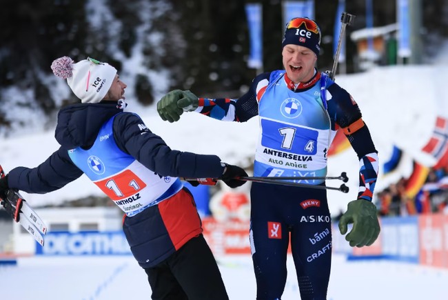 Сборная Норвегии выиграла мужскую эстафету на восьмом этапе Кубка мира по биатлону в Солджер Холлоу