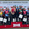 15.09.2024. Чемпионат России по летнему биатлону, Красноярск: призёры мужской эстафеты. ©СБР