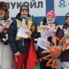 28.02.2026. Чемпионат России 2026 по лыжным гонкам, Южно-Сахалинск: победители смешанной эстафеты первая команда Татарстана