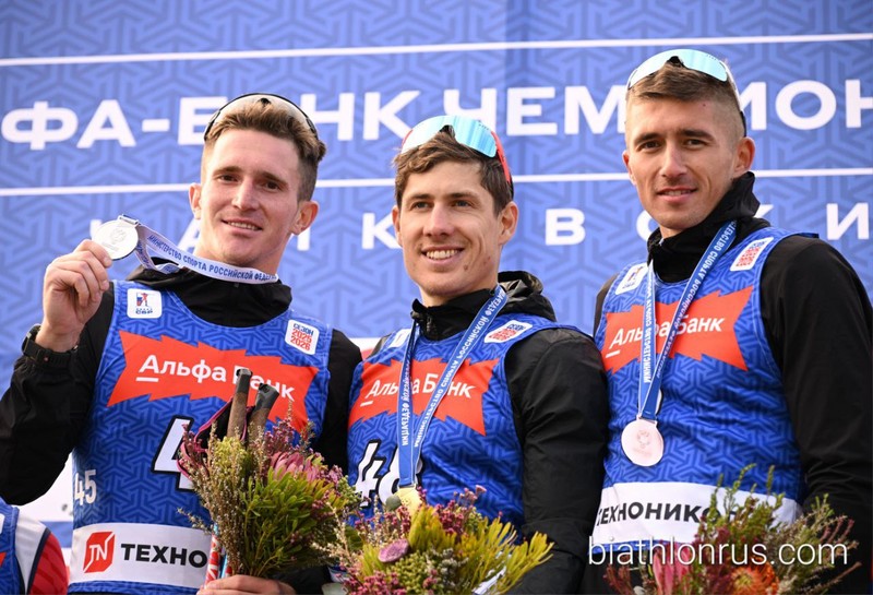 11.09.2025. Чемпионат России по летнему биатлону, Чайковский: призёры мужской индивидуальной гонки