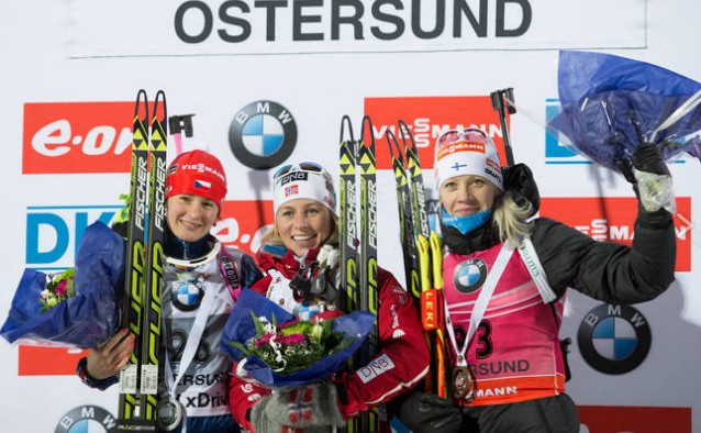 КМ 2014/2015 по биатлону, Эстерсунд: призёры женского спринта