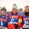 01.03.2026. Кубок России 2025/2026 по биатлону, финал, Златоуст: призёры мужского масс-старта Эдуард Латыпов (серебро), Карим Халили (золото) и Антон Бабиков (бронза). ©СБР