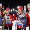 Победители смешанной эстафеты сборная Норвегии