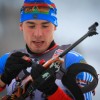 КМ 2011/2012, Хохфильцен, 3 этап, смешанная эстафета: Антон Шипулин готовиться к стрельбе стоя на четвёртом этапе