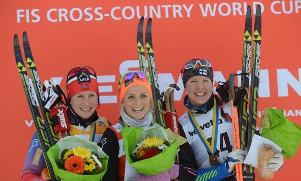Кубок мира по лыжным гонкам, Давос: призёры женской гонки на 10 к