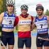 20.09.2026. Летний чемпионат России 2026 по лыжным гонкам, Малиновка: призёры мужского спринта классическим стилем (лыжероллеры) Владислав Осипов (серебро), Александр Терентьев (золото) и Андрей Кузнецов (бронза)