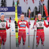 29.11.2025. Кубок мира 2025/2026 по лыжным гонкам, I этап, Рука (Финляндия): призёры мужского спринта норвежцы Эрик Вальнес (серебро), Йоханнес Клебо (золото) и Ансгар Эвенсен (бронза)