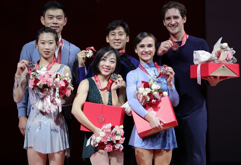 IV этап Гран-при 2019/2020 по фигурному катанию, «Кубок Китая»: призёры в соревнованиях спортивных пар