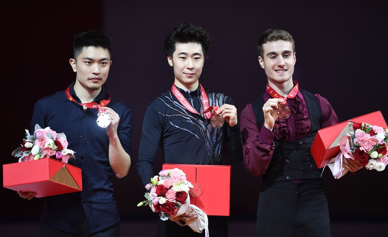 IV этап Гран-при 2019/2020 по фигурному катанию, «Кубок Китая»: призёры в мужском одиночном катании