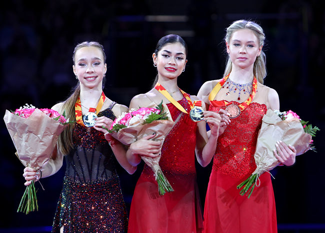 21.12.2025. Фигурное катание. Чемпионат России 2026, Санкт-Петербург: победители и призёры в женском одиночном катании