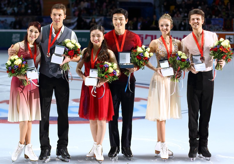 I этап Гран-при 2017/2018, Москва: призёры в танцах на льду