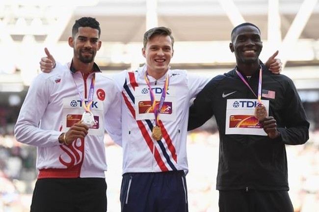 Чемпионат мира 2017 по легкой атлетике, Лондон: призеры в мужском беге на 400 метров с барьерами