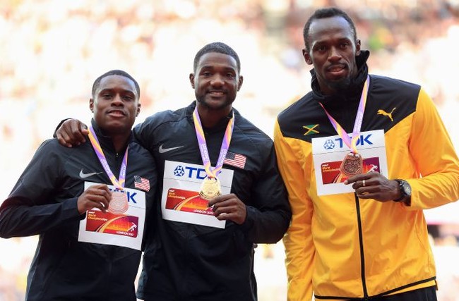Чемпионат мира по легкой атлетике, Лондон: призёры в беге на 100 метров