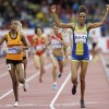 16 августа 2014, Цюрих: финал забега на 5000 м у женщин. Слева - серебряный призёр голландка Сифан Хассан, справа - чемпионка Европы шведка Мераф Бахта