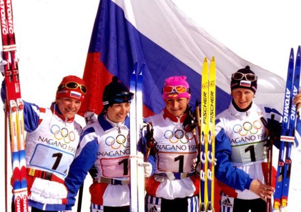 Нагано 1998 - Лыжные гонки - женщины, 4х5 км, эстафета