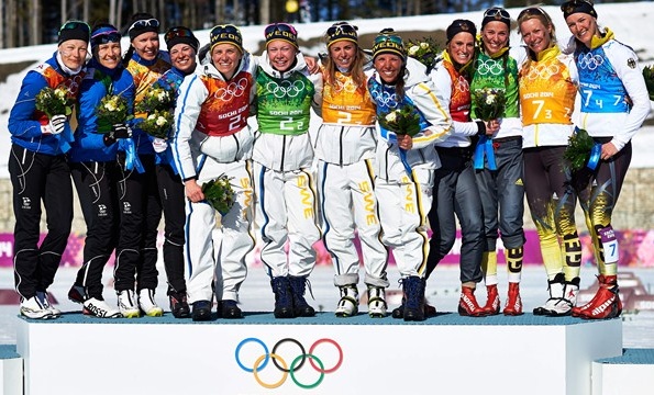Сочи 2014 - Лыжные гонки - женщины, 4х5 км, эстафета