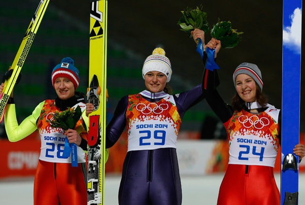 Сочи 2014 - Прыжки на лыжах с трамплина - женщины, средний трамплин NH