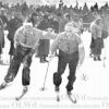 1936 год, Гармиш-Партенкирхен, IV зимние Олимпийские Игры, лыжные гонки: передача эстафеты от  Matti Ensio Lahde к Kalle Jalkanen (Финляндия)