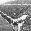 Афины 1896, I Олимпийские Игры: Панафинийский стадион во время забегов на 110 м с барьерами.