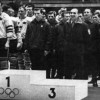 Инсбрук 1964: церемония награждения победителей и призёров хоккейного турнира (1.СССР, 2.Швеция, 3.Чехословакия)