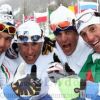 2006 год, Турин, XX зимние Олимпийские Игры, лыжные гонки: Чемпионы Олимпийских Игр в эстафете 4х10 км Fulvio Valbusa, Giorgio Di Centa, Pietro Piller Cottrer и Cristian Zorzi (Италия)