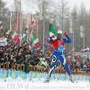 2006 год, Турин, XX зимние Олимпийские Игры, лыжные гонки: Cristian Zorzi на финише победной для итальянских лыжников эстафеты 4х10 км