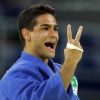 2008 год, Пекин, XXIX Олимпийские Игры, дзюдо: бронзовый призер соревнований в весовой категории 73 кг Leandro Guilheiro (Бразилия) после победы в поединке за третье место над Ali Malomat (Иран). (EPA/SIMELA PANTZARTZI)
