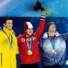 Ванкувер 2010, фристайл: призёры в мужском могуле австралиец Дейл Бегг-Смит (серебро), канадец Александр Билодо (золото) и американец Брайон Уилсон (бронза)