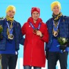 Сочи 2014, лыжные гонки: призёры в гонке на 15 км классическим стилем швед Йохан Олссон (серебро), швейцарец Дарио Колонья (золото) и швед Даниэль Рикардссон (бронза)