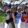 16.02.2014. Сочи 2014, лыжные гонки: Олимпийские чемпионы в эстафете 4х10 км сборная Швеции